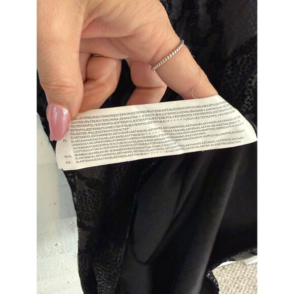 MINKPINK Black Snake Print Halter Dress Size M Sleeveless Mini Dress - Picture 5 of 7